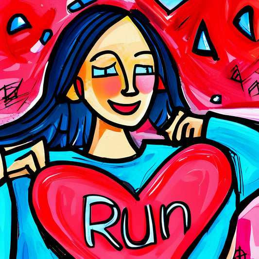 RUNishED AI Art - Heartfelt Strides: Running for Unity