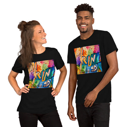 RUNishED AI Art Unisex t-shirt design 2 - Come Run With Us!