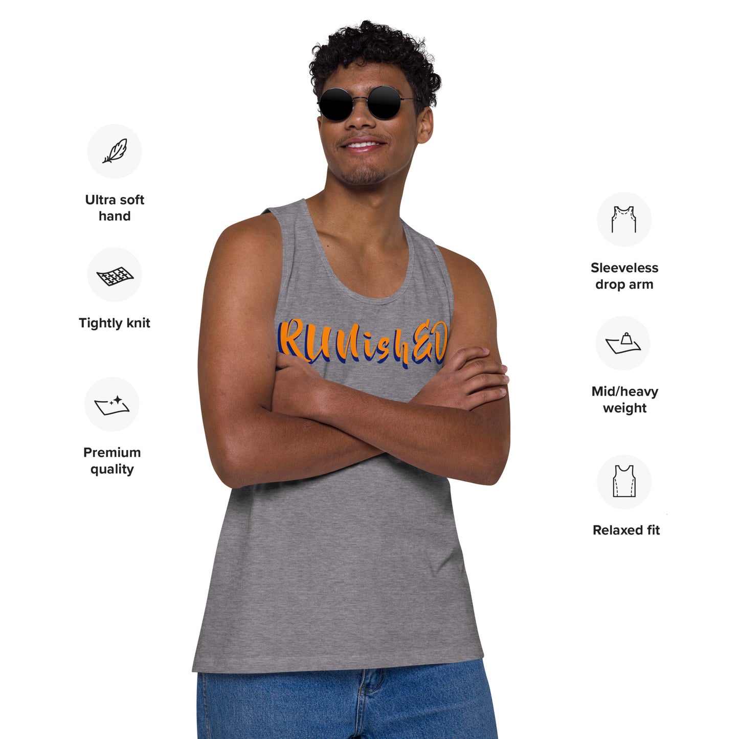 RUNishED Men’s premium tank top - Come Run With Us!