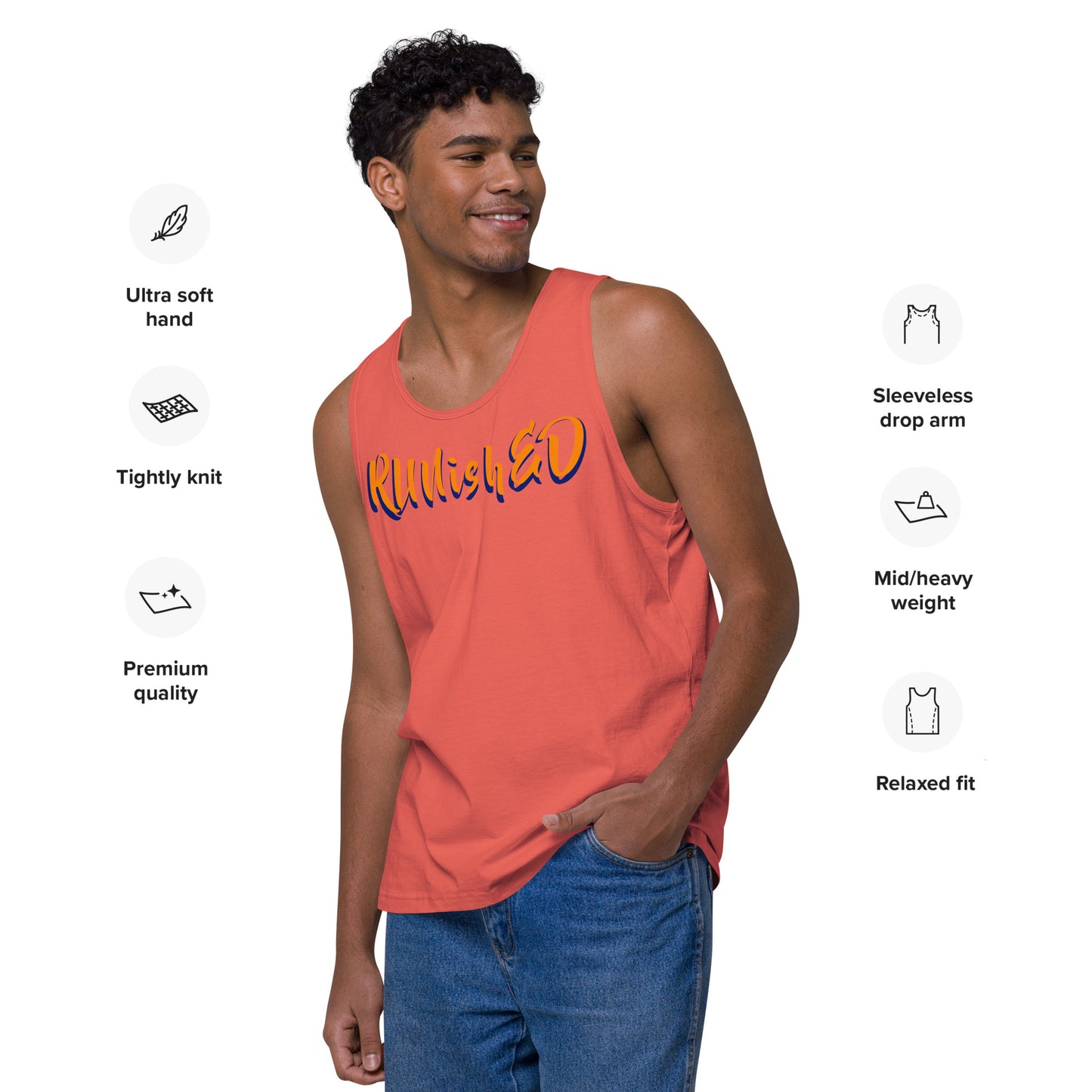 RUNishED Men’s premium tank top - Come Run With Us!