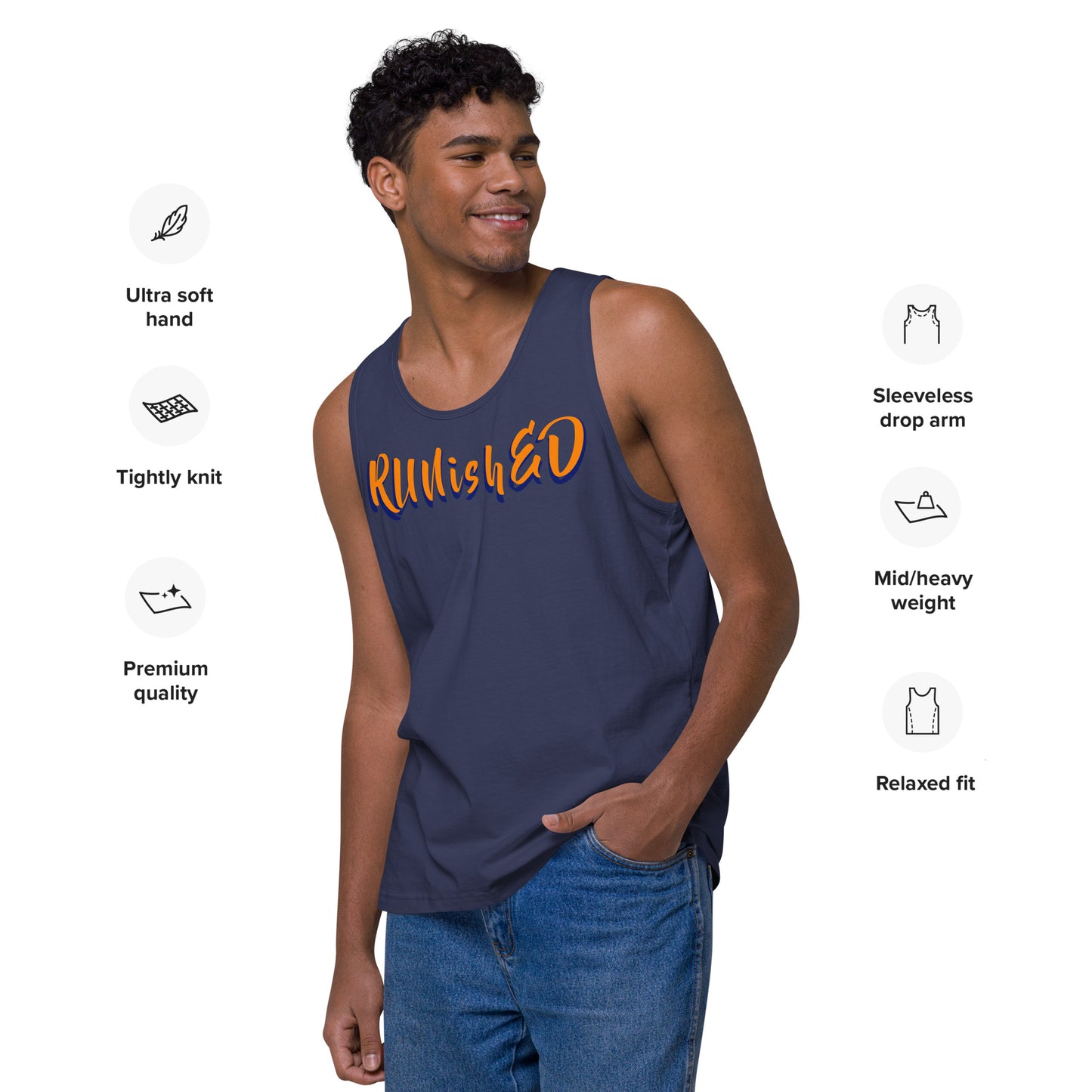 RUNishED Men’s premium tank top - Come Run With Us!