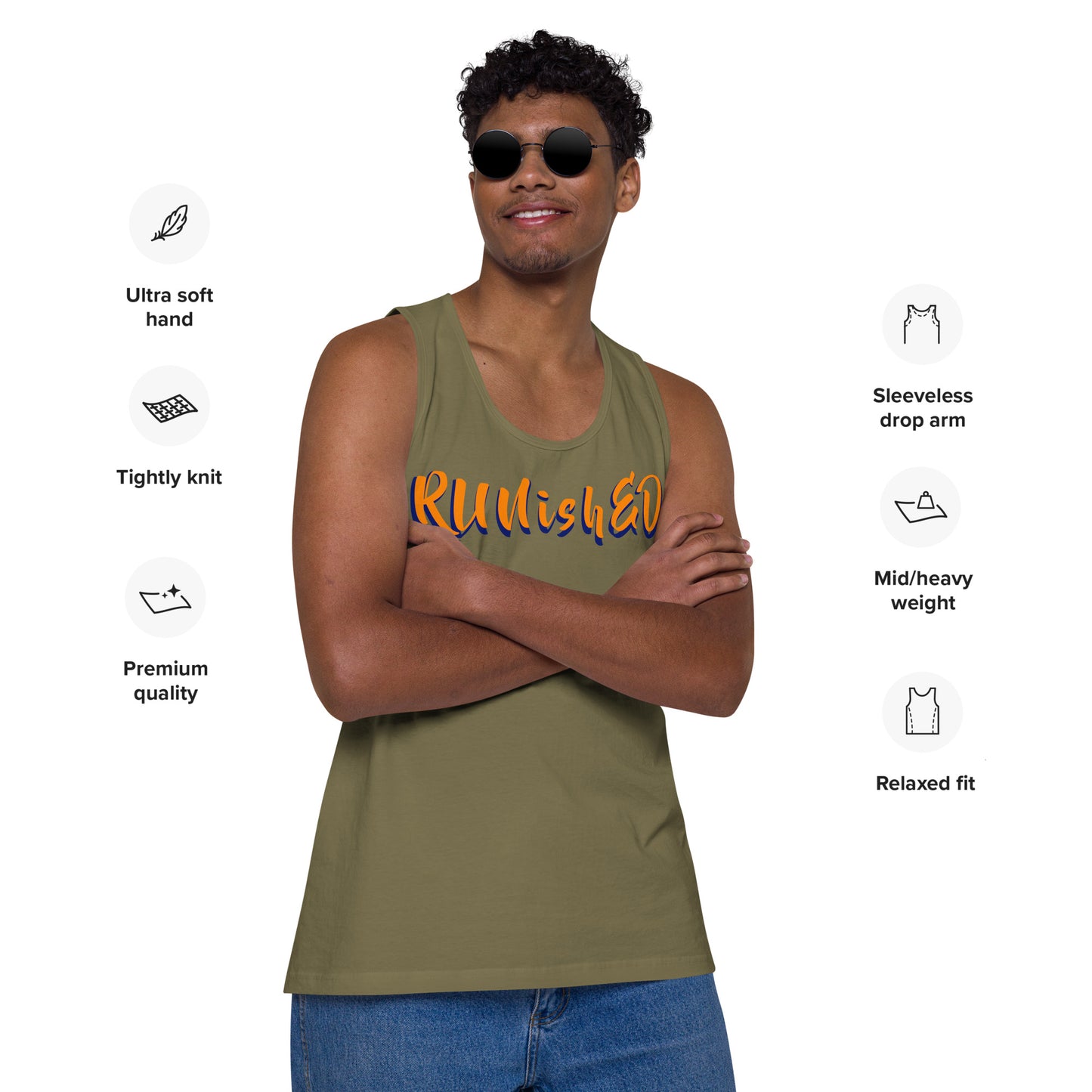 RUNishED Men’s premium tank top - Come Run With Us!