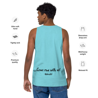 RUNishED Men’s premium tank top - Come Run With Us!