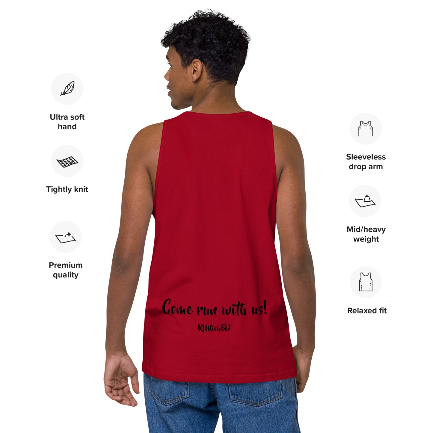 RUNishED Men’s premium tank top - Come Run With Us!