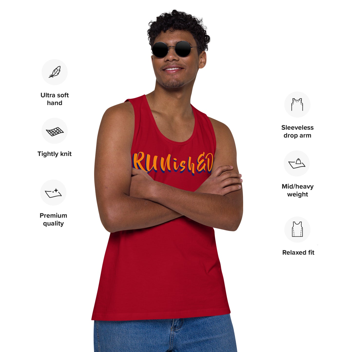 RUNishED Men’s premium tank top - Come Run With Us!