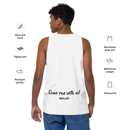 RUNishED Men’s premium tank top - Come Run With Us!