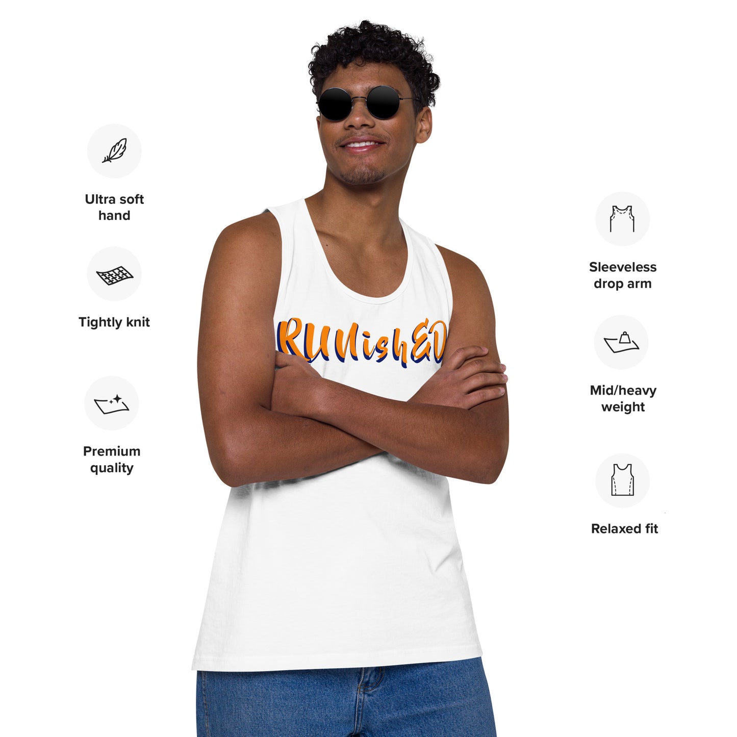 RUNishED Men’s premium tank top - Come Run With Us!