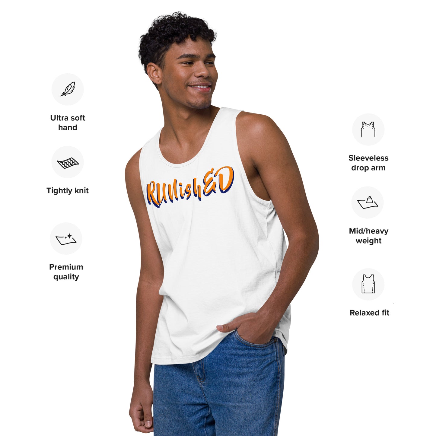 RUNishED Men’s premium tank top - Come Run With Us!