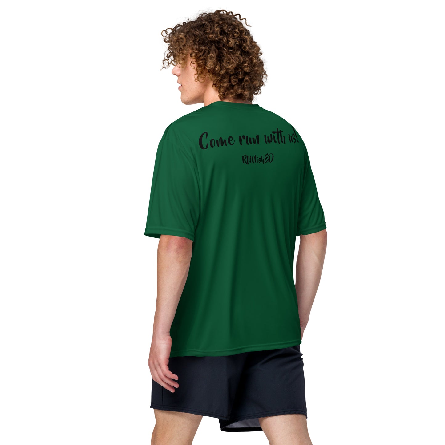 RUNishED Unisex performance crew neck t-shirt - Come Run With Us!