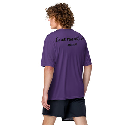 RUNishED Unisex performance crew neck t-shirt - Come Run With Us!