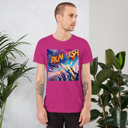 RUNishED AI Art Unisex t-shirt design 1 - Come Run With Us!