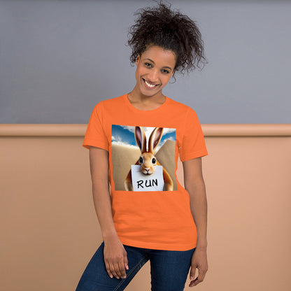 RUNishED AI Art Unisex t-shirt - RUN Rabbit